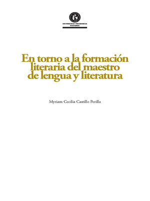 cover image of En torno a la formación literaria del maestro de lengua y literatura